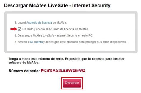 Clave para antivirus McAfee LiveSafe [Resuelto] .
